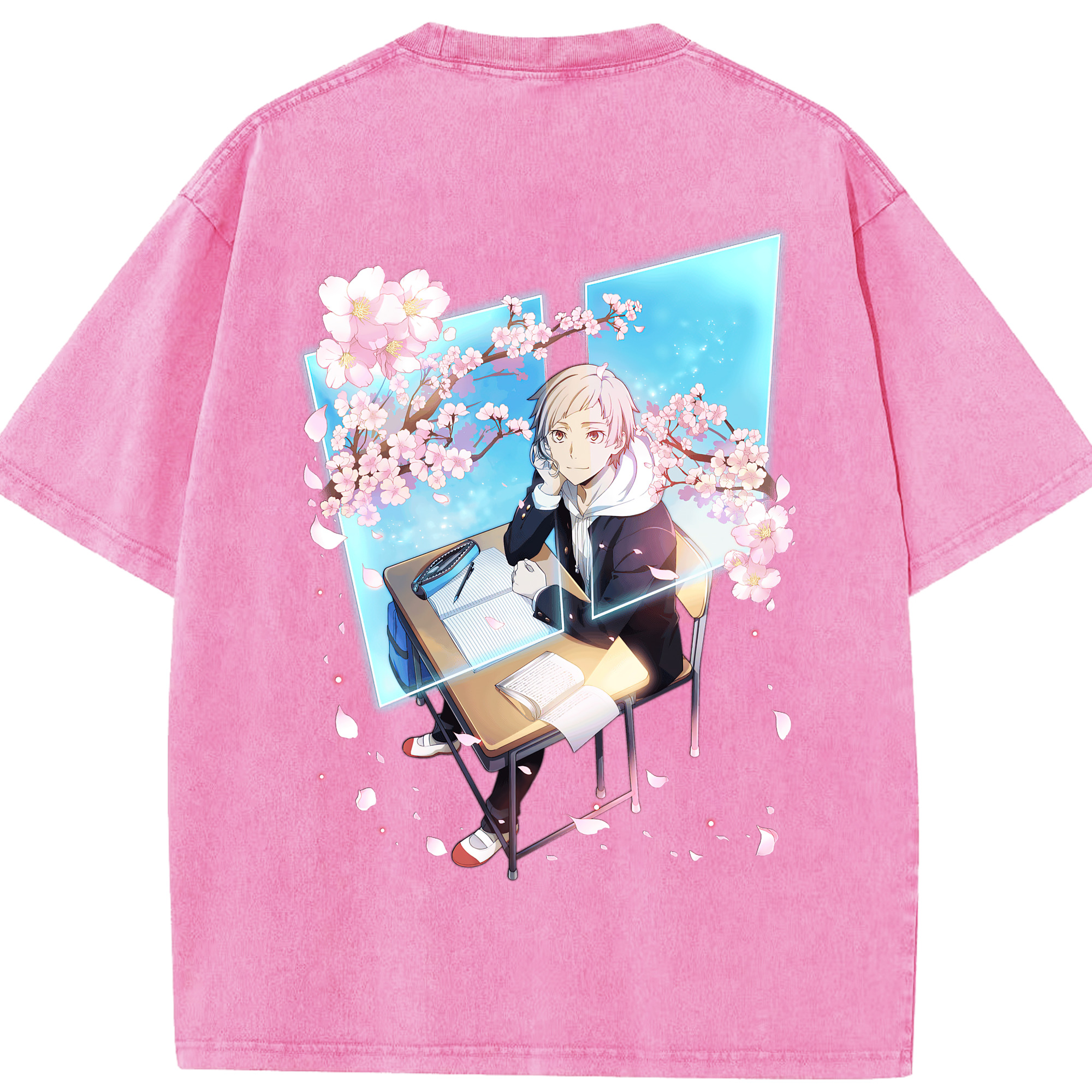（画像用） 文豪ストレイドッグス Bungo Stray Dogs 綿100% ヴィンテージ風 半袖Tシャツ（背面プリント）